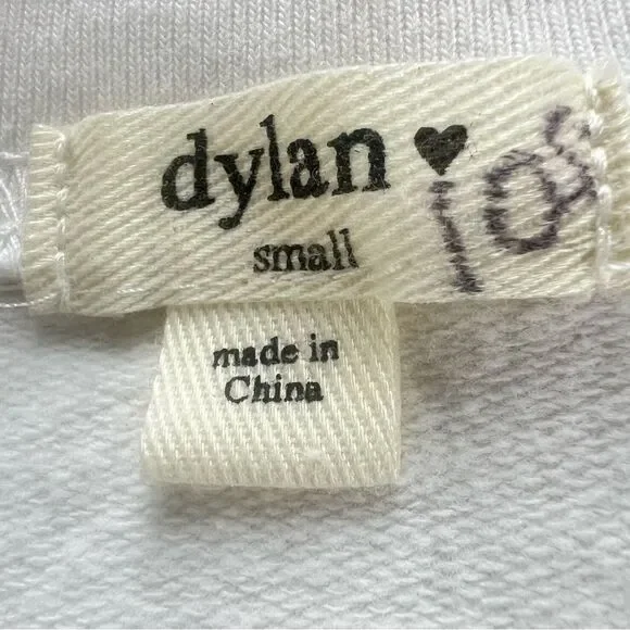 Dylan Oversized Bone White Crewneck Casual Athleisure Comfy Raw Hem Sweatshirt - Picture 8 of 12